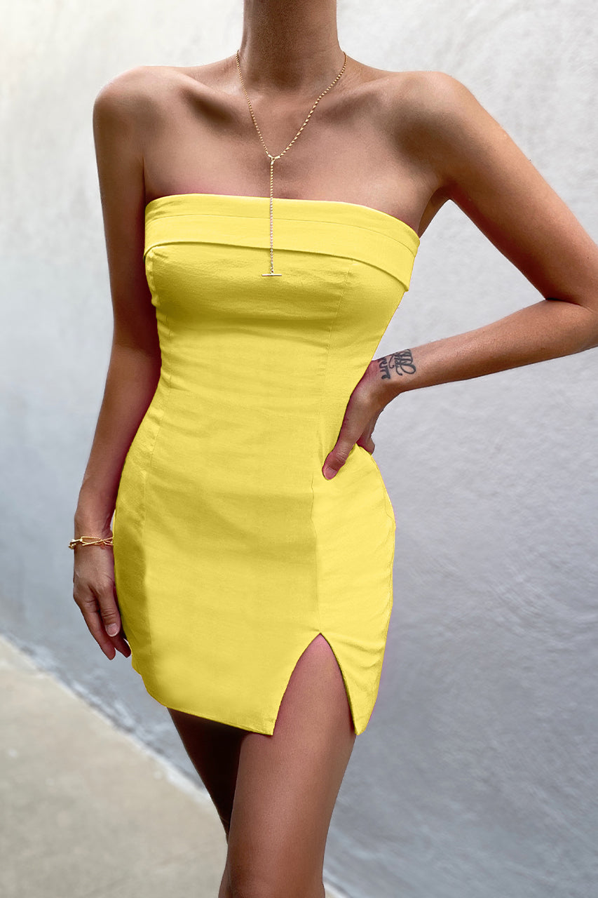 mini yellow dress